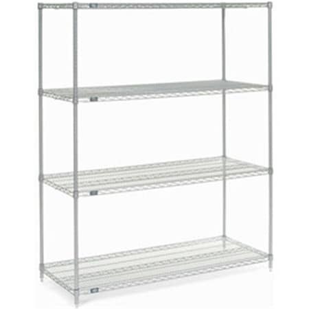 Designed To Furnish 60 x 24 x 74 in. Nexel Poly-Z-Brite Wire Shelving, Clear DE2974340